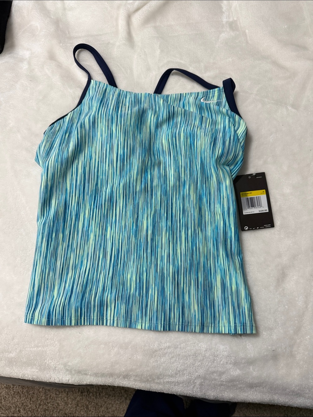 Nike Aqua & Navy Striped Camisole